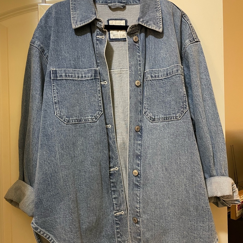 Abercrombie & Fitch Blue Denim Button Down Shirt